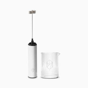 Pique White Milk Frother + beaker